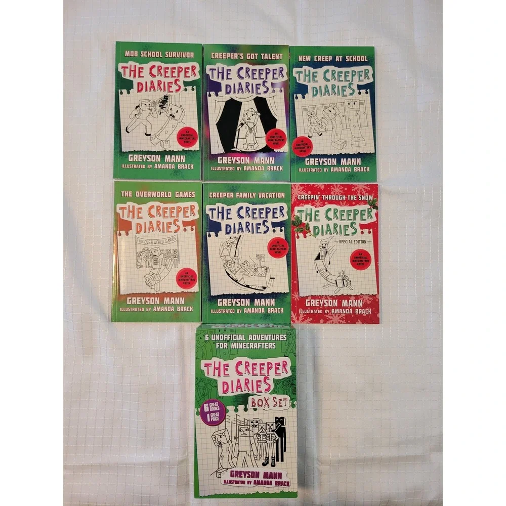 The Creeper Diaries Box Set Greyson Mann 6 Minecraft Unofficial Novels Ages 8-12